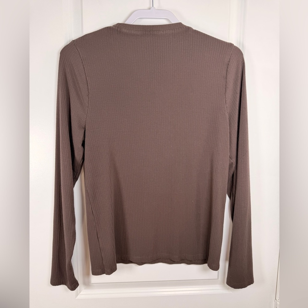 Splendid Chocolate Ribbed Top - Picture 3 of 5